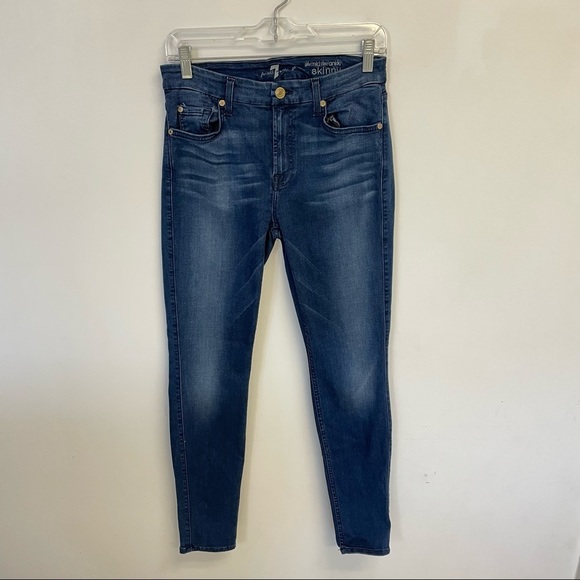 7 For All Mankind Denim - 7 For All Man Kind Midrise Ankle Skinny Jeans. Size 29